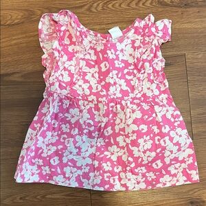Pink Floral Kids Top